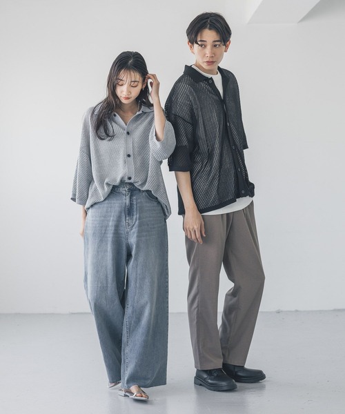 LOWRYS FARM（ローリーズファーム）の「メッシュニットカーディガンＳＳ　 451350（カーディガン/ボレロ・メンズ・レッド/イエロー/グレー/ブラック・FREE）」の5枚目の写真