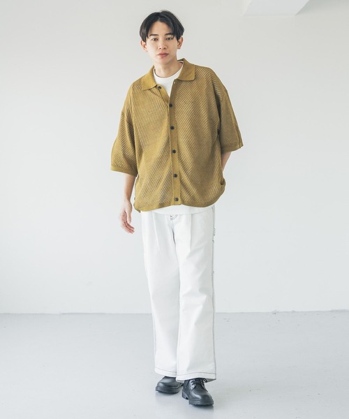 LOWRYS FARM（ローリーズファーム）の「メッシュニットカーディガンＳＳ　 451350（カーディガン/ボレロ・メンズ・レッド/イエロー/グレー/ブラック・FREE）」の22枚目の写真