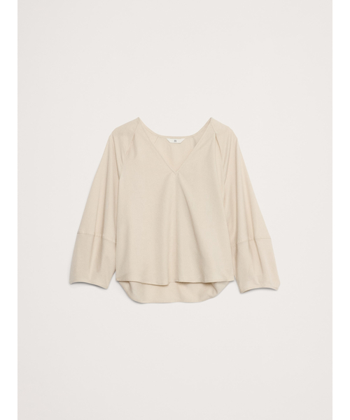 Banana Republic（バナナリパブリック）の「テンセル(TM)  コットンツイル ランタンスリーブトップス（シャツ/ブラウス・レディース・オフホワイト/ライトブルー・M/L/XS/S）」の5枚目の写真