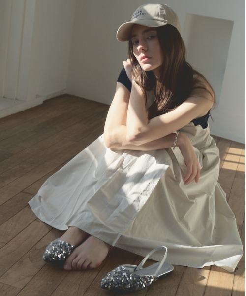 Muel Chic(ミュエルシック)の「Faith jumper one-piece フェイスジャンパーワンピース(ワンピース・レディース・ベージュ/ホワイト・FREE)」の14枚目の写真