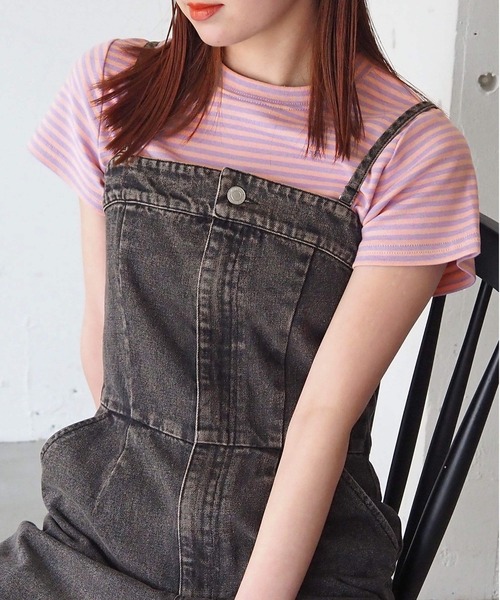 tiptop(ティップトップ)の「【選べる2サイズ】綿100%フライスTシャツ(Tシャツ/カットソー・レディース・ブラック/ピンク系その他/ホワイト系その他/レッド/オフホワイト/ホワイト系その他2/ブラック系その他/ブラウン/ホワイト系その他3・S/M)」の9枚目の写真