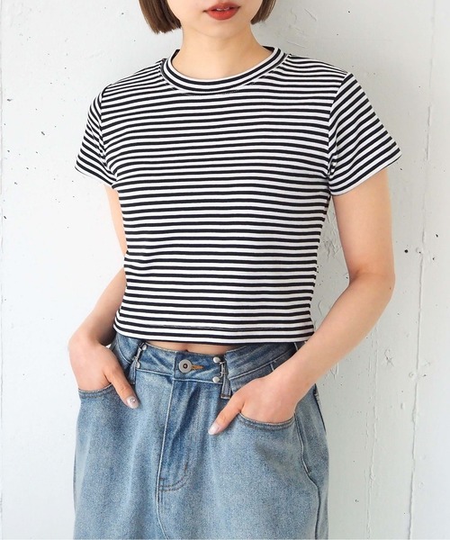 tiptop(ティップトップ)の「【選べる2サイズ】綿100%フライスTシャツ(Tシャツ/カットソー・レディース・ブラック/ピンク系その他/ホワイト系その他/レッド/オフホワイト/ホワイト系その他2/ブラック系その他/ブラウン/ホワイト系その他3・S/M)」の11枚目の写真