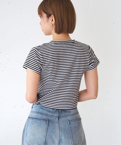 tiptop(ティップトップ)の「【選べる2サイズ】綿100%フライスTシャツ(Tシャツ/カットソー・レディース・ブラック/ピンク系その他/ホワイト系その他/レッド/オフホワイト/ホワイト系その他2/ブラック系その他/ブラウン/ホワイト系その他3・S/M)」の16枚目の写真