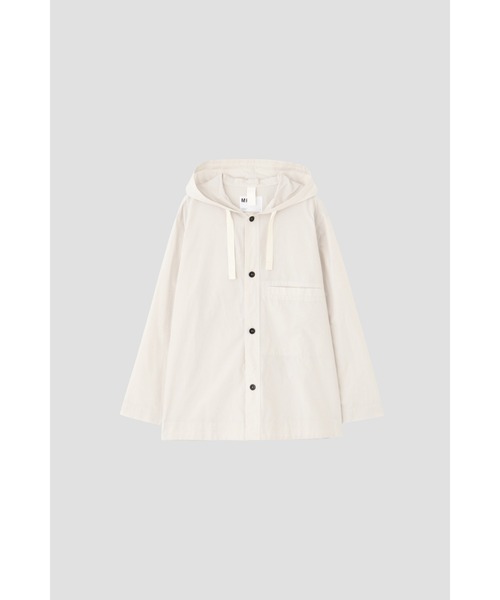 MHL.（エムエイチエル）の「PAPER COTTON NYLON（シャツ/ブラウス・メンズ・ブラック/オフホワイト・SMALL/MEDIUM/LARGE）」の5枚目の写真