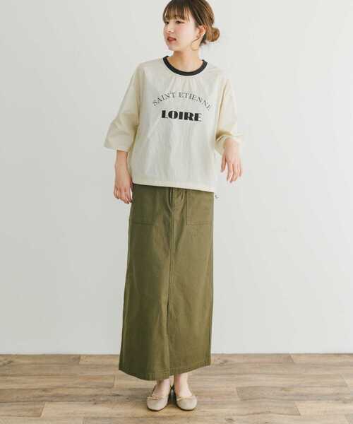 ITEMS URBANRESEARCH（アイテムズ アーバンリサーチ）の「ロゴハンソデナイロンプルオーバー（Tシャツ/カットソー・レディース・ベージュ/ネイビー/オフホワイト・FREE）」の10枚目の写真