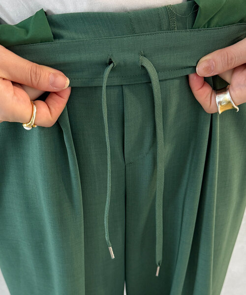 DouDou(ドゥドゥ)の「接触冷感ワイドパンツ(その他パンツ・レディース・チャコールグレー/グリーン/ベージュ/ブラック・FREE)」の17枚目の写真