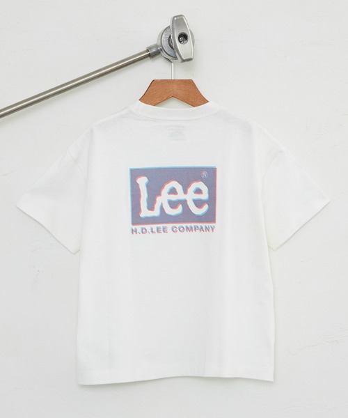 Lee（リー）の「Lee/リー【110-150cm】【親子コーデ】キッズ ベストセラー バックプリントTシャツ/半袖Tシャツ/ロゴTシャツ（Tシャツ/カットソー・キッズ・ブラック系その他/ホワイト系その他/ホワイト/ブラック/ピンク/チャコールグレー・110/120/130/140/150）」の2枚目の写真