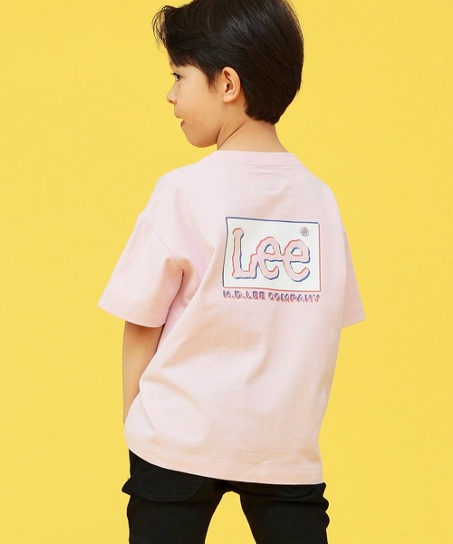 Lee（リー）の「Lee/リー【110-150cm】【親子コーデ】キッズ ベストセラー バックプリントTシャツ/半袖Tシャツ/ロゴTシャツ（Tシャツ/カットソー・キッズ・ブラック系その他/ホワイト系その他/ホワイト/ブラック/ピンク/チャコールグレー・110/120/130/140/150）」の6枚目の写真