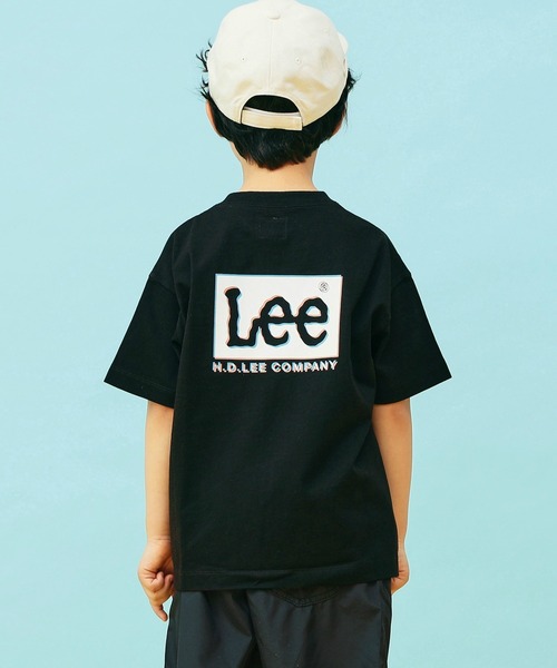 Lee（リー）の「Lee/リー【110-150cm】【親子コーデ】キッズ ベストセラー バックプリントTシャツ/半袖Tシャツ/ロゴTシャツ（Tシャツ/カットソー・キッズ・ブラック系その他/ホワイト系その他/ホワイト/ブラック/ピンク/チャコールグレー・110/120/130/140/150）」の4枚目の写真