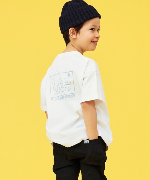 Lee（リー）の「Lee/リー【110-150cm】【親子コーデ】キッズ ベストセラー バックプリントTシャツ/半袖Tシャツ/ロゴTシャツ（Tシャツ/カットソー・キッズ・ブラック系その他/ホワイト系その他/ホワイト/ブラック/ピンク/チャコールグレー・110/120/130/140/150）」の17枚目の写真
