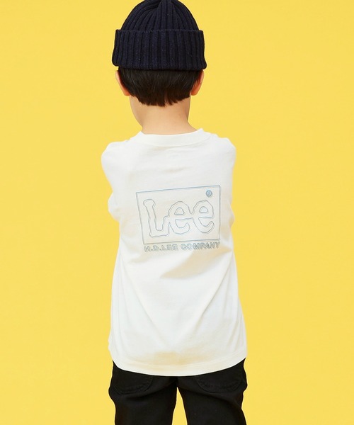 Lee（リー）の「Lee/リー【110-150cm】【親子コーデ】キッズ ベストセラー バックプリントTシャツ/半袖Tシャツ/ロゴTシャツ（Tシャツ/カットソー・キッズ・ブラック系その他/ホワイト系その他/ホワイト/ブラック/ピンク/チャコールグレー・110/120/130/140/150）」の16枚目の写真
