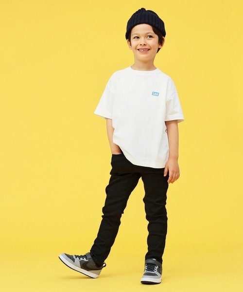 Lee（リー）の「Lee/リー【110-150cm】【親子コーデ】キッズ ベストセラー バックプリントTシャツ/半袖Tシャツ/ロゴTシャツ（Tシャツ/カットソー・キッズ・ブラック系その他/ホワイト系その他/ホワイト/ブラック/ピンク/チャコールグレー・110/120/130/140/150）」の12枚目の写真