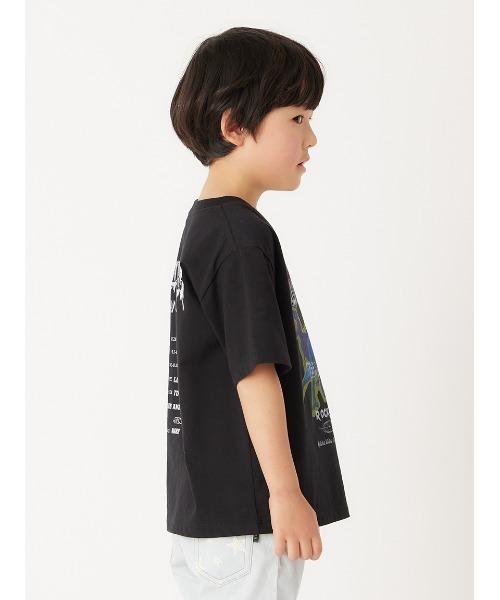 HAKKA KIDS（ハッカキッズ）の「恐竜ツアープリントTシャツ（Tシャツ/カットソー・キッズ・イエロー/ブラック・130cm/110cm/120cm/100cm）」の4枚目の写真