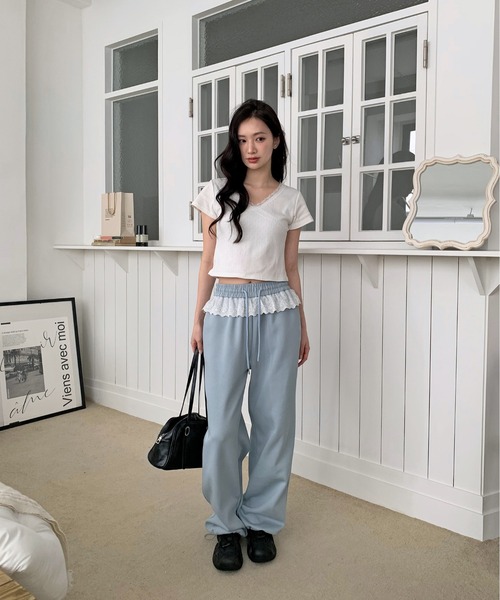 セール】レースレイヤースウェットパンツ/2025 SS COLLECTION