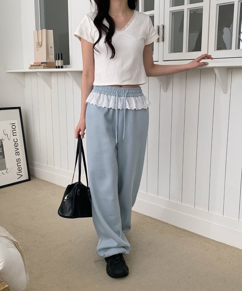セール】レースレイヤースウェットパンツ/2025 SS COLLECTION