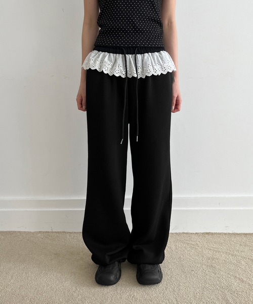 セール】レースレイヤースウェットパンツ/2025 SS COLLECTION