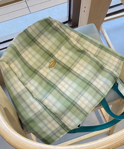 セール】Mignonjour/リバーシブルチェックトートバッグ M2739
