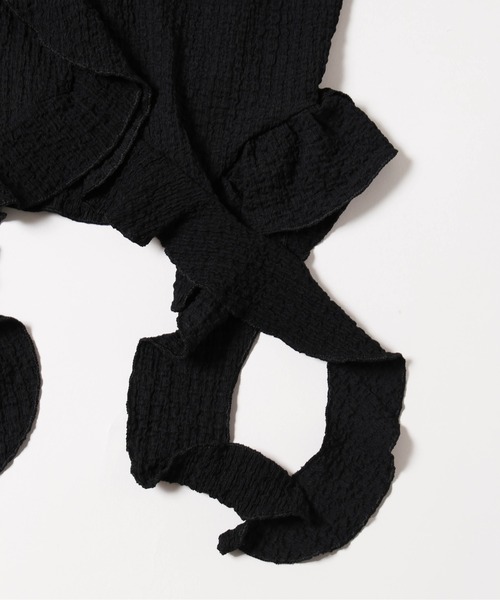 PHILLY(フィリー)の「【PHILLY】フリルイレヘムデザイントップス(Tシャツ/カットソー・レディース・アイボリー/ブラック・FREE)」の19枚目の写真