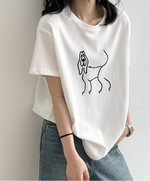 semplice(センプリチェ)の「Tシャツ【韓国ファッション】(Tシャツ/カットソー・レディース・イエロー/ブラック/ホワイト・F)」の4枚目の写真