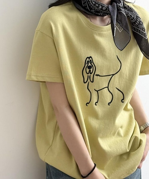 semplice(センプリチェ)の「Tシャツ【韓国ファッション】(Tシャツ/カットソー・レディース・イエロー/ブラック/ホワイト・F)」の8枚目の写真