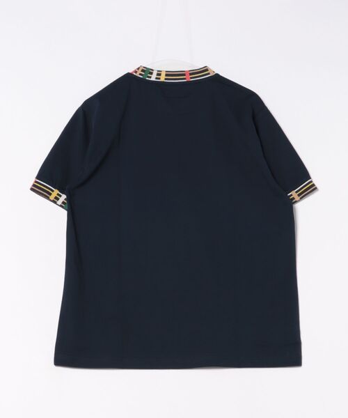 Arnold Palmer（アーノルドパーマー）の「パーマーチェック リブ シェア リンガー Tシャツ（Tシャツ/カットソー・レディース・ブラック/ネイビー/ホワイト・M/S/XS/L/LL）」の4枚目の写真