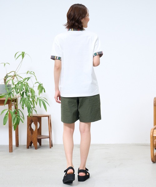 Arnold Palmer（アーノルドパーマー）の「パーマーチェック リブ シェア リンガー Tシャツ（Tシャツ/カットソー・レディース・ブラック/ネイビー/ホワイト・M/S/XS/L/LL）」の22枚目の写真