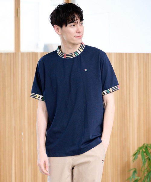 Arnold Palmer（アーノルドパーマー）の「パーマーチェック リブ シェア リンガー Tシャツ（Tシャツ/カットソー・レディース・ブラック/ネイビー/ホワイト・M/S/XS/L/LL）」の18枚目の写真