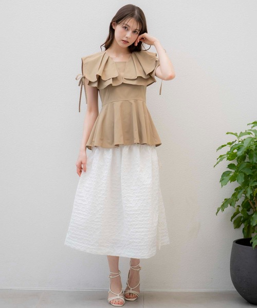 NOELA（ノエラ）の「スクエアカラーブラウス（シャツ/ブラウス・レディース・ベージュ/カーキ/オフホワイト・フリー）」の16枚目の写真