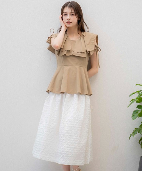 NOELA（ノエラ）の「スクエアカラーブラウス（シャツ/ブラウス・レディース・ベージュ/カーキ/オフホワイト・フリー）」の17枚目の写真