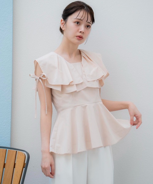 NOELA（ノエラ）の「スクエアカラーブラウス（シャツ/ブラウス・レディース・ベージュ/カーキ/オフホワイト・フリー）」の18枚目の写真