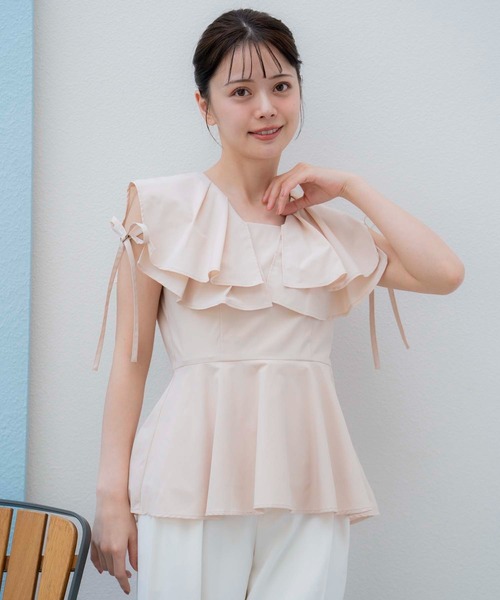 NOELA（ノエラ）の「スクエアカラーブラウス（シャツ/ブラウス・レディース・ベージュ/カーキ/オフホワイト・フリー）」の19枚目の写真