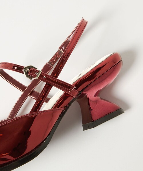 SY UNITED ARROWS(シーユナイテッドアローズ)の「<SY>シェイプヒールスクエア サンダル50●↑(サンダル・レディース・シルバー/ブラック/レッド・23cm/22.5cm/22cm/23.5cm/25cm/24.5cm/24cm)」の5枚目の写真
