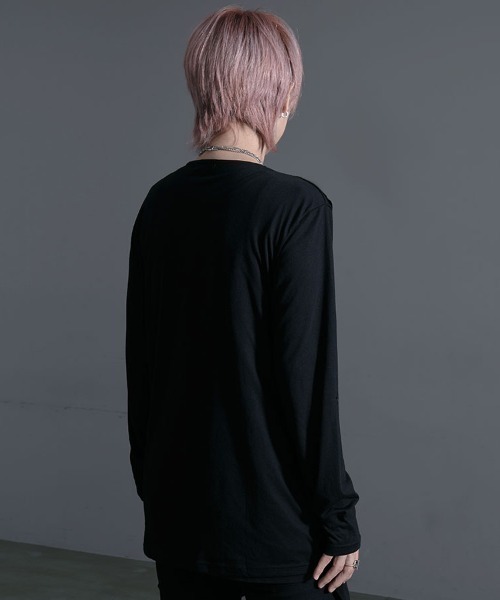 SILVER BULLET（シルバーバレット）の「『Bernings Sho/バーニングショー』ムラドレープTEE（Tシャツ/カットソー・メンズ・ブラック×ホワイト/ホワイト×ブラック/ブラック・L/XL/M）」の8枚目の写真