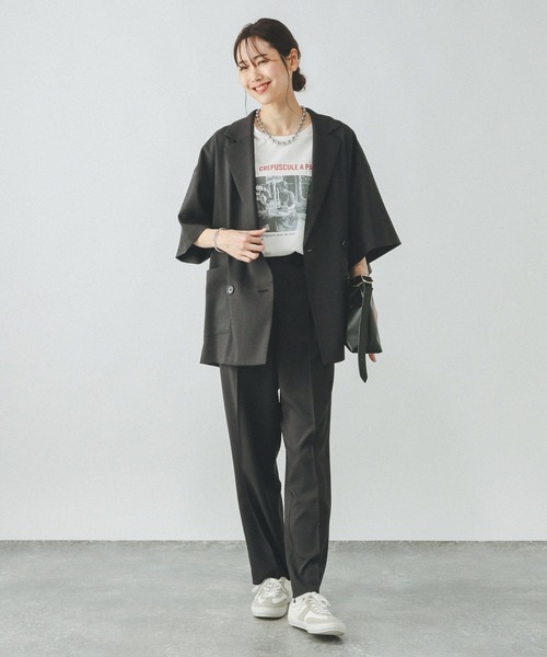 セール】ストレートパンツ/お手入れラクラクセットアップ/290030