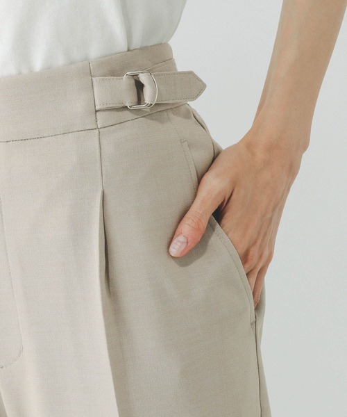 ふぉーげる セール】ストレートパンツ/お手入れラクラクセットアップ/290030