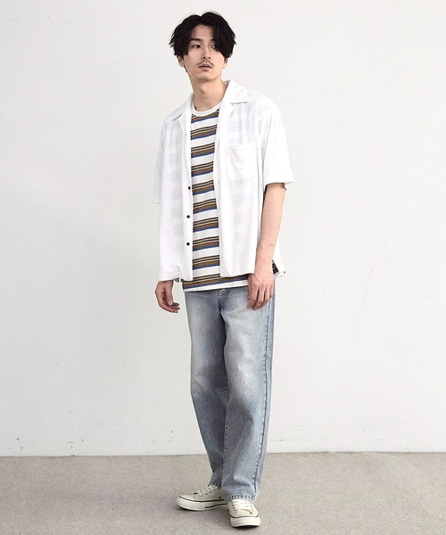 RATTLE TRAP(ラトルトラップ)の「パイルチェックオープンカラー半袖シャツ(シャツ/ブラウス・メンズ・ブラック/ホワイト・LL/M/L)」の3枚目の写真