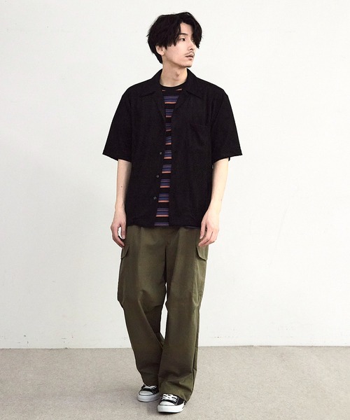 RATTLE TRAP(ラトルトラップ)の「パイルチェックオープンカラー半袖シャツ(シャツ/ブラウス・メンズ・ブラック/ホワイト・LL/M/L)」の17枚目の写真
