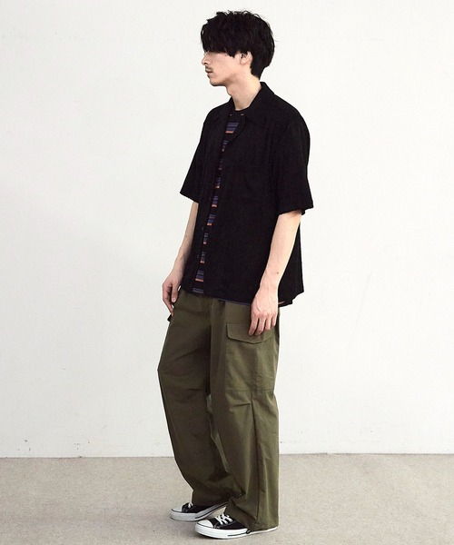 RATTLE TRAP(ラトルトラップ)の「パイルチェックオープンカラー半袖シャツ(シャツ/ブラウス・メンズ・ブラック/ホワイト・LL/M/L)」の20枚目の写真