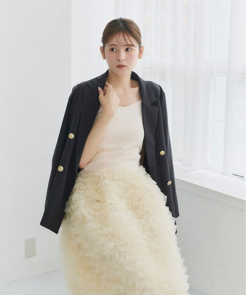 Olu. ボリュームチュールキャミワンピース ボリュームチュールキャミワンピース