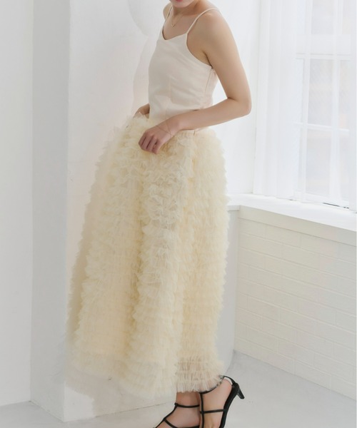 olu. ボリュームチュールキャミワンピース　最終値下げ‼️ ボリュームチュールキャミワンピース