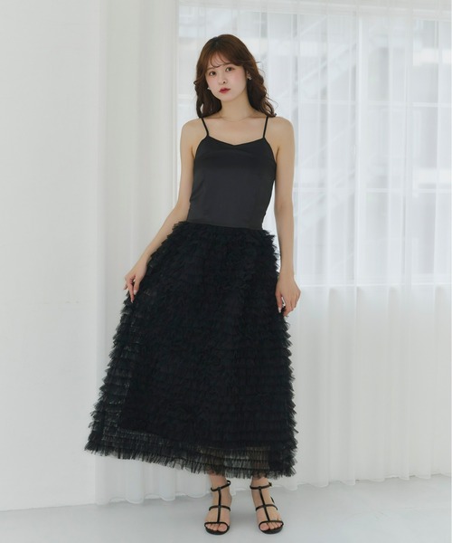 olu. ボリュームチュールキャミワンピース　最終値下げ‼️ ボリュームチュールキャミワンピース