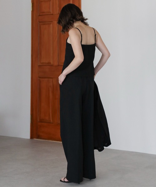 Bonjour Sagan（ボンジュールサガン）の「フロント釦ハンサムビスチェ×タックストレートパンツセットアップ【動画あり】（セットアップ・レディース・アイボリー/ブラック/ライトグレー・FREE）」の21枚目の写真