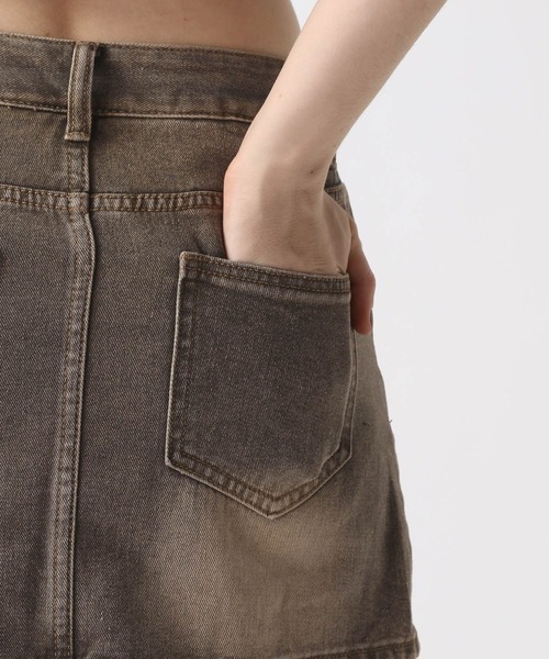 FOREVER 21（フォーエバー トゥエンティーワン）の「【2025SS】加工台形デニムミニスカート（デニムスカート・レディース・ブルー/ブラウン・SMALL/MEDIUM）」の20枚目の写真