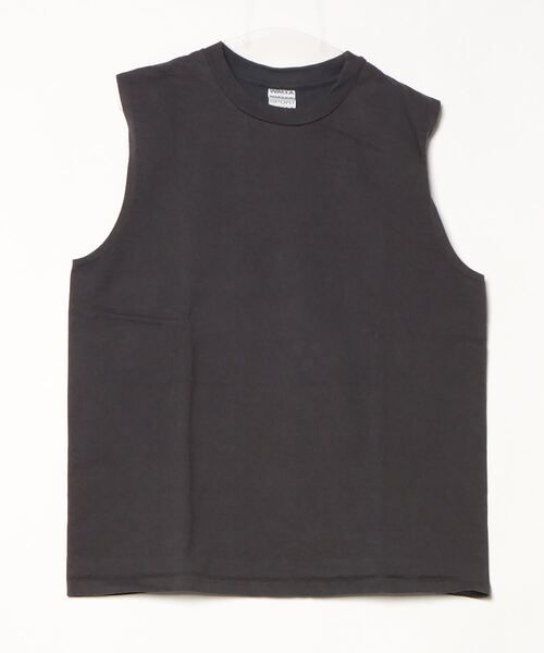 WALLA WALLA SPORT（ワラワラスポーツ）の「9oz TUBE SLEEVELESS TEE（Tシャツ/カットソー・メンズ・アイボリー/ブラック/グリーン系その他/スミクロ/ダークインディゴブルー/マスタード/ホワイト・MEDIUM/LARGE/X-LARGE/SMALL）」の4枚目の写真
