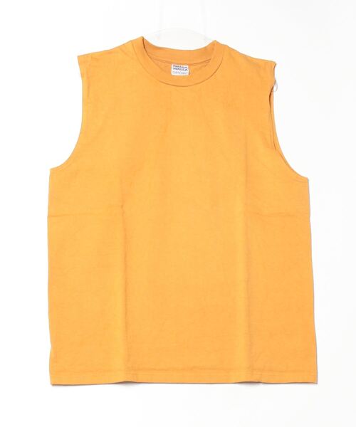 WALLA WALLA SPORT（ワラワラスポーツ）の「9oz TUBE SLEEVELESS TEE（Tシャツ/カットソー・メンズ・アイボリー/ブラック/グリーン系その他/スミクロ/ダークインディゴブルー/マスタード/ホワイト・MEDIUM/LARGE/X-LARGE/SMALL）」の7枚目の写真