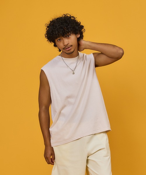 WALLA WALLA SPORT（ワラワラスポーツ）の「9oz TUBE SLEEVELESS TEE（Tシャツ/カットソー・メンズ・アイボリー/ブラック/グリーン系その他/スミクロ/ダークインディゴブルー/マスタード/ホワイト・MEDIUM/LARGE/X-LARGE/SMALL）」の2枚目の写真