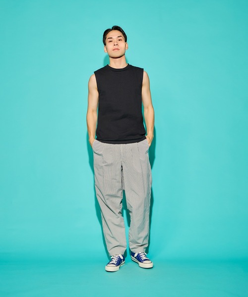 WALLA WALLA SPORT（ワラワラスポーツ）の「9oz TUBE SLEEVELESS TEE（Tシャツ/カットソー・メンズ・アイボリー/ブラック/グリーン系その他/スミクロ/ダークインディゴブルー/マスタード/ホワイト・MEDIUM/LARGE/X-LARGE/SMALL）」の16枚目の写真