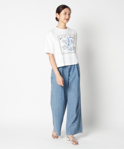 manipuri（マニプリ）の「manipuri PRINT TSHIRT（Tシャツ/カットソー・レディース・ブラック/ホワイト・S）」の19枚目の写真
