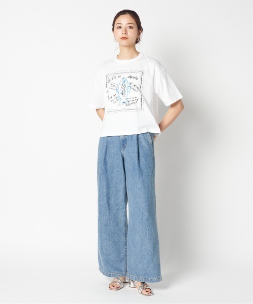 manipuri（マニプリ）の「manipuri PRINT TSHIRT（Tシャツ/カットソー・レディース・ブラック/ホワイト・S）」の20枚目の写真