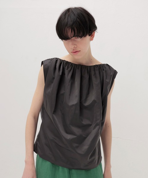 BIRGITTE HERSKIND（ビギッテヘアスキン）の「HERSKIND / Martina Top(スリーブレスギャザーブラウス 5592155)（シャツ/ブラウス・レディース・チャコールグレー・34）」の4枚目の写真